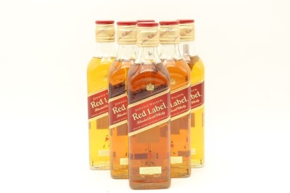 (6) Johnnie Walker Red Label Blended Scotch Whisky, 40% ABV, 375ml