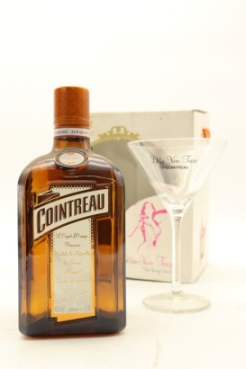 (1) Cointreau Liqueur with Glass, France, 40% ABV, 700ml (GB)