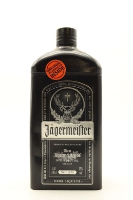 (1) Jagermeister Herb Liqueur in Black Tin, 35% ABV, 1000ml