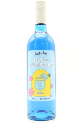 (1) Saturday's Blue Curacao, New Zealand, 13.9% ABV, 750ml