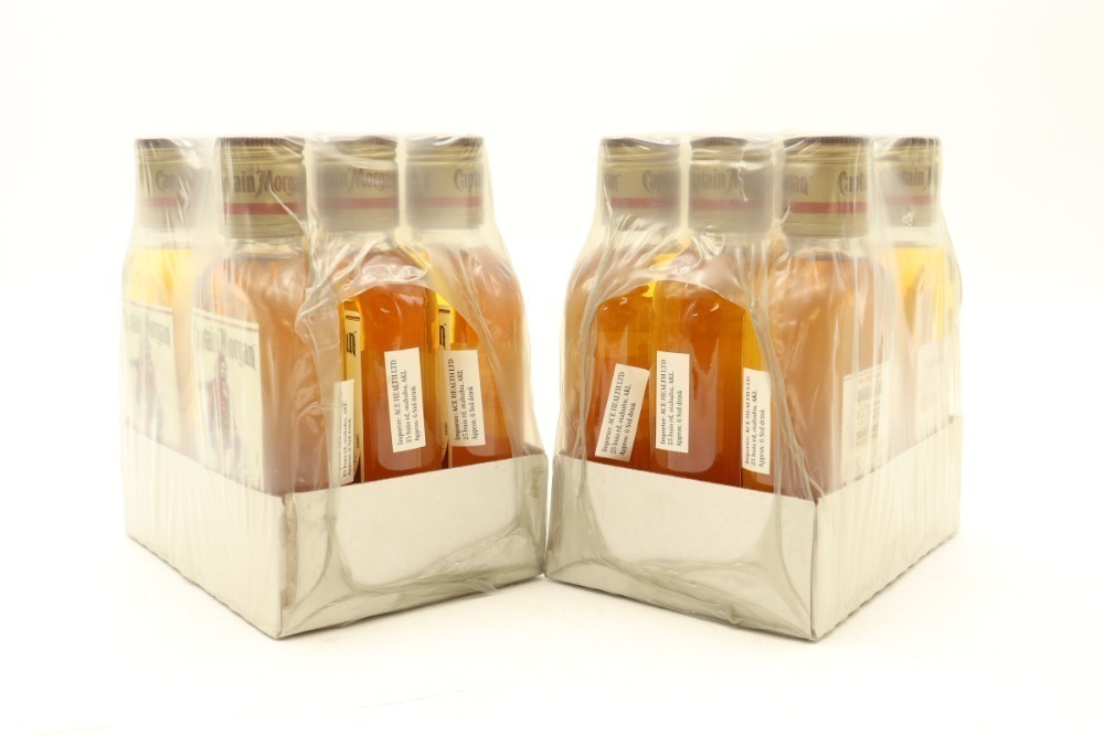 (12) Captain Morgan Original Spiced Caribbean Gold Rum, Puerto Rico, 35 ...