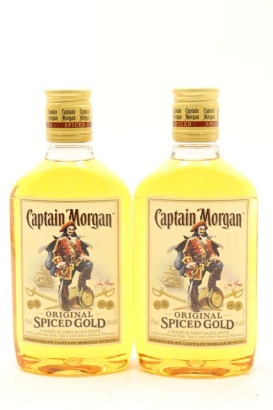 (2) Captain Morgan Original Spiced Caribbean Gold Rum, Puerto Rico, 35% ABV, 375ml