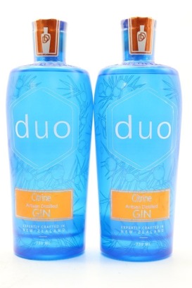 (2) Duo Distilleries Citrine Gin, New Zealand, 41% ABV, 750ml