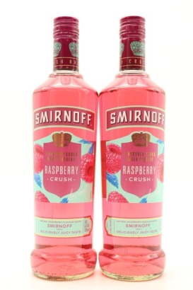 (2) Smirnoff Raspberry Crush Vodka, 30% ABV, 700ml