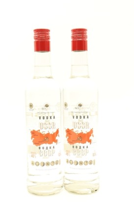 (2) USSR Vodka, 40% ABV, 500ml