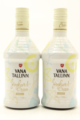 (2) Vana Tallinn Yoghurt Cream Vanilla Liqueur, Estonia, 16% ABV, 500ml