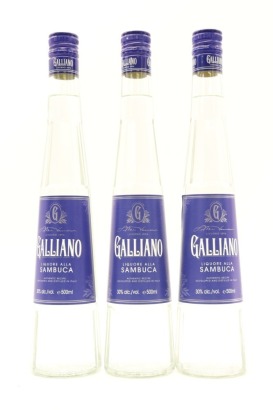 (3) Galliano Liquore Alla Sambuca, 30% ABV, 500ml