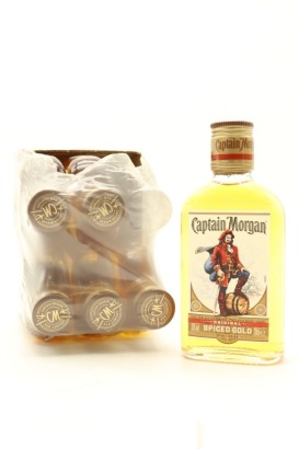 (6) Captain Morgan Original Spiced Caribbean Gold Rum, Puerto Rico, 35% ABV, 200ml