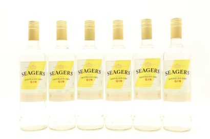 (6) Seagers Classic Distilled Dry Gin, England, 37.5% ABV, 1000ml