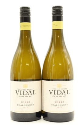 (2) 2017 Vidal Soler Chardonnay, Hawkes Bay [BC92] [RC18.5]