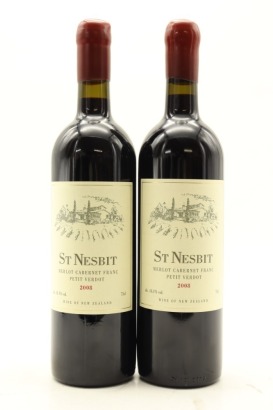 (2) 2008 St Nesbit Cabernet Merlot Petit Verdot, Auckland