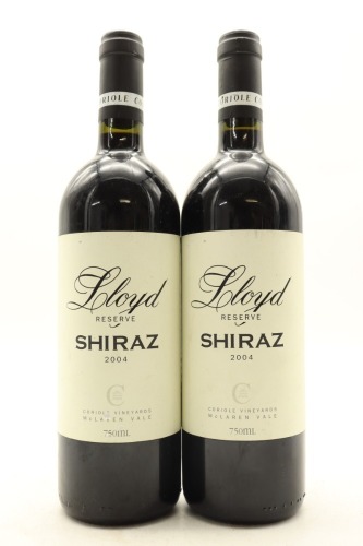 (2) 2004 Coriole 'Lloyd Reserve' Shiraz, McLaren Vale [WE93]&diams;