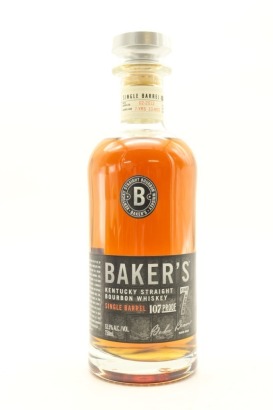(1) Baker's Single Barrel 7 Year Old Kentucky Straight Bourbon Whiskey, 53.5% ABV, 750ml