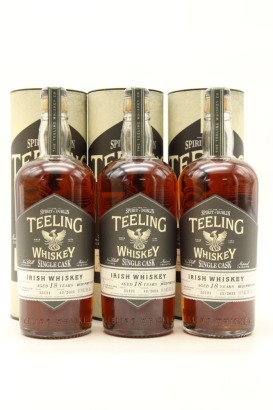 (3) Teeling Single 2003 Ruby Port Cask 18 Year Old, New Zealand Exclusive, Irish Single Malt Whiskey, 54.7% ABV