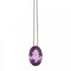 18ct White Gold Amethyst Pendant and Chain