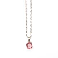 Pink Tourmaline Pendant and Chain