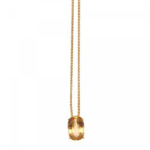18ct Yellow Topaz Pendant