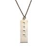 Gold Tone Ingot Pendant