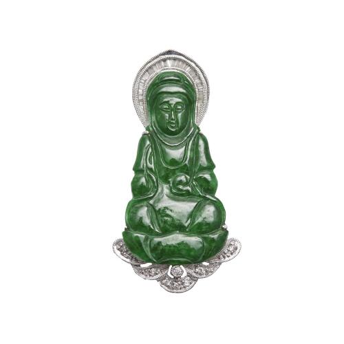 Jade and Diamond Pendant