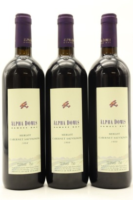 (3) 1998 Alpha Domus Merlot - Cabernet Sauvignon, Hawke's Bay