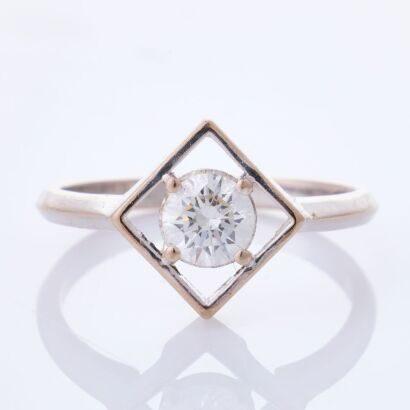 Zoe & Morgan, 18ct White Gold, .40ct Freya Diamond Ring, GIA certified