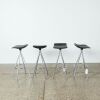 A Set of Four Gimlet Stools - Grey by Jorge Pensi for Mobles