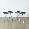 A Set of Four Gimlet Stools - Grey by Jorge Pensi for Mobles - 2