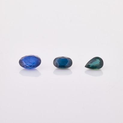 Parcel of Three, Loose, 2.40ct, Mixed Cut Sapphires