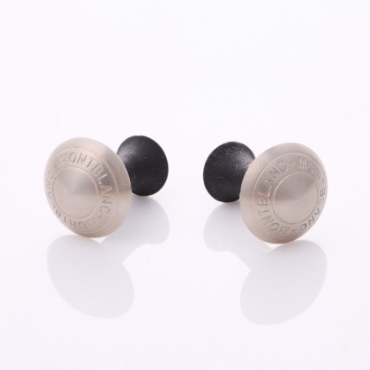 Montblanc, Silver Dome Cuff Links with Box