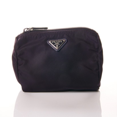 Prada, Purple Nylon Mini Zip Pouch