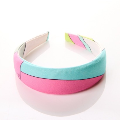 Emilio Pucci, Multicoloured 100% Cotton Headband