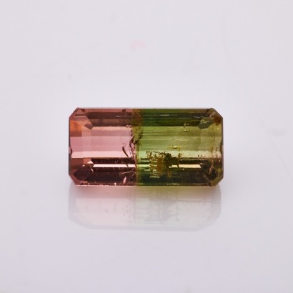 One 2.58ct, Loose, Rectangular Step Cut, Watermelon Tourmaline