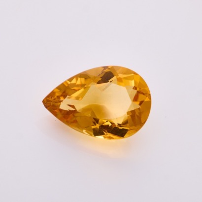 One 7.70ct, Loose, Pear Shape Citrine
