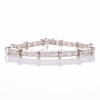 14ct White Gold, Modern, 3.63ct Diamond Channel Set Bracelet