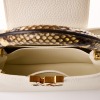 Louis Vuitton, White Taurillon / Beige Python, Mini Capucines Bag with Box - 4
