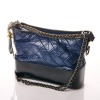 Chanel, Navy / Black Aged Calfskin, Medium, Gabrielle Hobo Bag with Box - 2