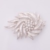 18ct White Gold, Modern, 2.55ct Round / Baguette Cut Diamond Brooch