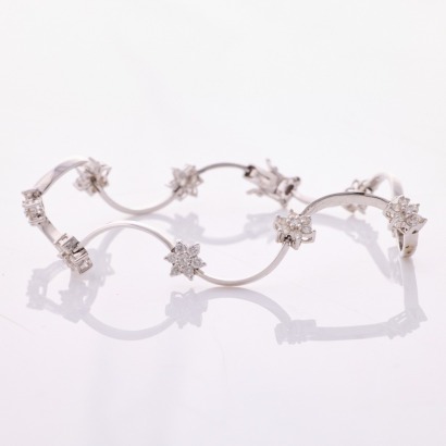 18ct White Gold, Modern, 1.00ct Diamond Set Bracelet