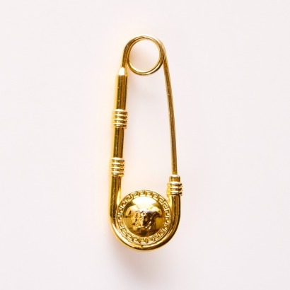 Versace, Safety Pin Medusa Brooch
