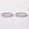 18ct White Gold, 3.15ct Diamond Set, Large Hoop Earrings