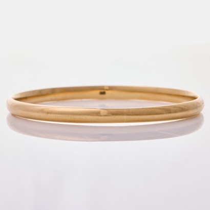 9ct Yellow Gold, 5.0mm Wide Round Bangle