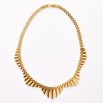 18ct Yellow Gold, Vintage, Flexible Link Necklace, circa 1980's