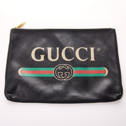 Gucci, Large Portfolio Leather Clutch