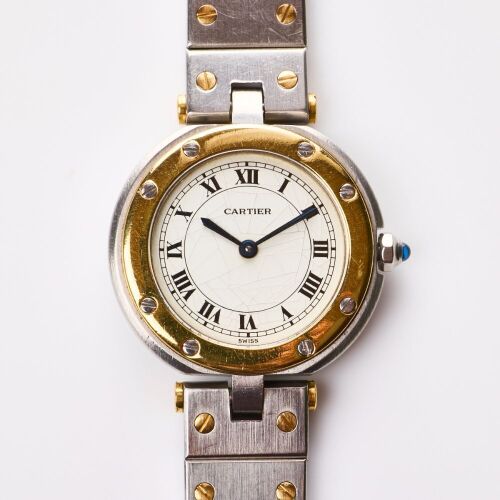 Stainless Steel /18ct Yellow Gold, 27mm Cartier Santos Vend&ocirc;me Ronde 8191 Wristwatch