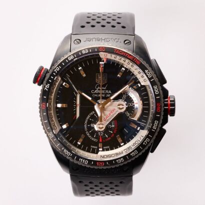 PVD Coated Titanium, TAG Heuer Grand Carrera, Calibre 36 - El-primero Chronograph Wristwatch