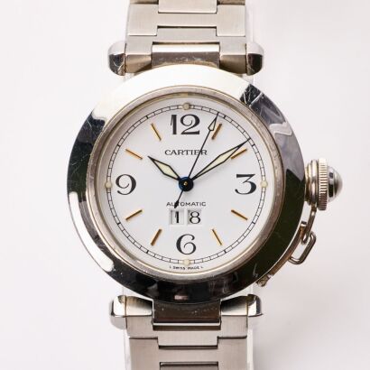 Stainless Steel, 35.5mm Cartier Pasha C Sea-Timer Grande Date Automatic Wristwatch