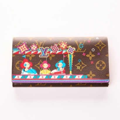 Louis Vuitton, Monogram, Limited Edition 2020 Christmas Animation Sarah Wallet with Box