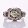 14ct White Gold, Estate, .77ct Diamond / .06ct Diamond Ring