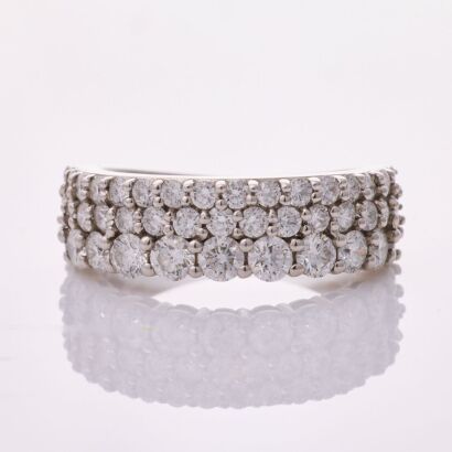 Platinum, Modern, 1.30ct Diamond Dress Ring
