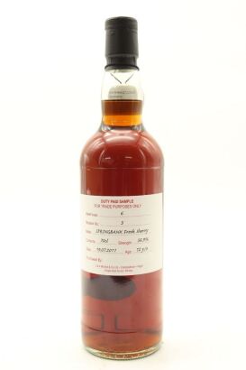 (1) Springbank 2011 Duty Paid Sample 12 Year Old, Fresh Sherry Cask, 56.9% ABV